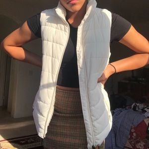 Banana Republic white puffy vest